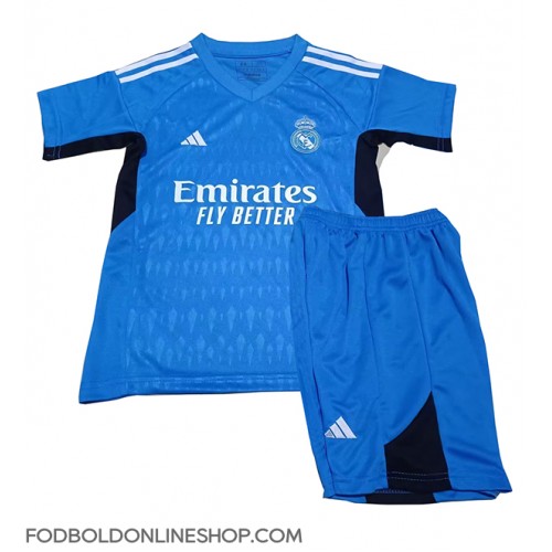 Real Madrid Målmand Udebane Trøje Børn 2023-24 Kortærmet (+ Korte bukser)